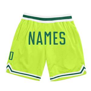 Fluorescent Color Trendy Mesh Basketball Shorts Mens Quick Dry Polyester <b>Athletic</b> Shorts Custom Teamwear Factory Bulk OEM Supply - Product Image 1