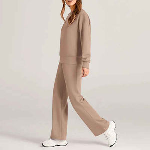 ชุดวอร์มผู้หญิงสำหรับฤดูหนาว ระบายอากาศได้ดี 2 ชิ้น สกรีนโลโก้ได้ตามต้องการ สไตล์สตรีทแวร์ คุณภาพสูง น้ำหนักเบา - Product Image 2