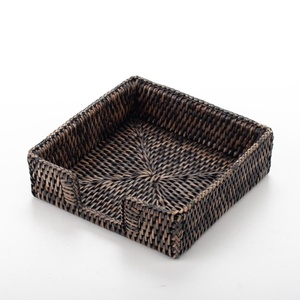 Trending design hand weave rattan napkin holder napkins organizer for mariage <b>party</b> <b>table</b> decoration - Product Image 5