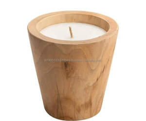 Bougeoirs en bois d'acacia personnalisés de haute qualité ou bol et bocaux bougeoirs en bois de mangue naturel solide - Product Image 6
