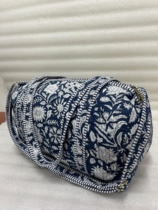 Bolsa de Lona Acolchada Hecha a Mano, Bolsas de Viaje con Estampado de Bloques, Bolsa de Mano, Bolsas para Mujer - Product Image 3