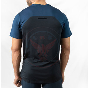 T-shirts de sport pour hommes respirants et ajustés avec logo personnalisé - Polyester/coton, séchage rapide et écologiques, en stock - Product Image 3