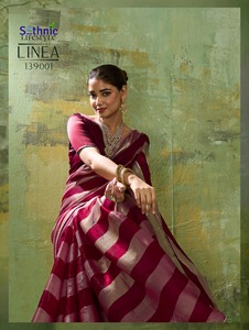Sari indien ethnique magnifique et élégant avec broderies pour les occasions de fête et de mariage, tenue tendance et chic pour femmes - Product Image 4