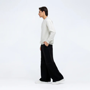 Sudadera Personalizada de Cuello Redondo Estilo Urbano, Sudadera Gruesa de Forro Polar Largo, Sudadera con Cuello Redondo, Nueva Llegada 2025, Sudadera para Hombre - Product Image 3