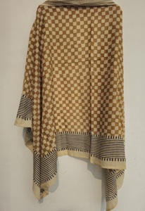 Hand Block Print Cotton Bagru Beach Bikini Swimwear Women Lightweight Boho Wrap Checkered Summer Cover Front Logo Eco-Friendly - Product Image 4