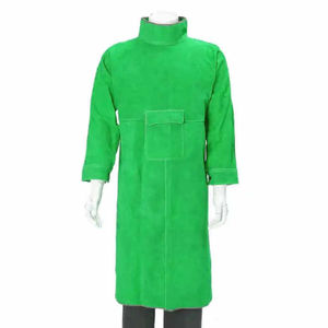 Combinaison de soudage en cuir pour hommes, résistante à la chaleur, avec ajustement réglable et caractéristiques de sécurité renforcées - Product Image 5