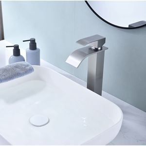 Rubinetto Monocomando per Lavabo con Cascata e Scarico a Scomparsa, Senza Troppopieno - Product Image 2