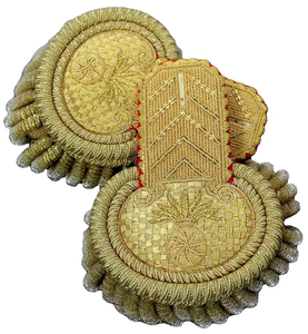 Épaulettes Napoléon OEM personnalisées avec franges dorées, 100% fil de bullion et métalliques, modèle secondaire préféré, avec coussinets - Product Image 6