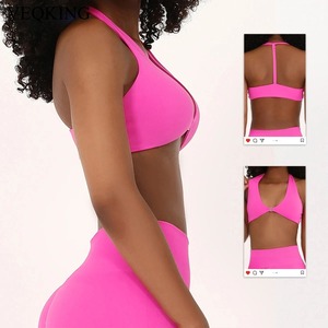 Women Push Up Yoga <b>Bra</b> <b>Front</b> <b>Closure</b> Sports Crop Top Padded Fitness Workout Gym Vest - Product Image 1