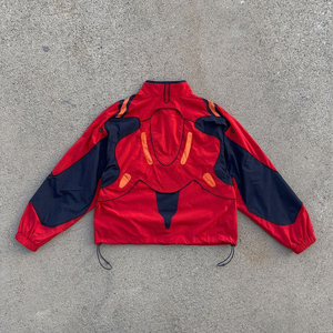 Men's Color Block <b>Techwear</b> Bomber <b>Jacket</b>-Y2K Streetwear Panelled Windbreaker Retro Gorpcore Outdoor Spring Thin Stand - Product Image 3
