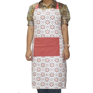 Tablier de cuisine unisexe 100 % coton sans manches, imprimé floral, écologique et durable, pour adultes, provenant d'un fournisseur indien - Product Image 2