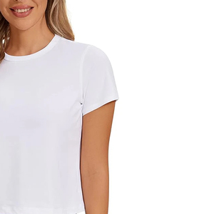 Style women crop top t shirt trendy cropped design breathable cotton short sleeve slim fit for casual outings summer looks - Product Image 6