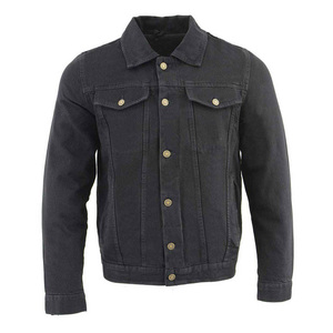 Men's Vintage Streetwear Denim Jacket Loose Fit Solid Color Button Closure Casual Winter Wear 100% Cotton Woven Fabric <b>Light</b> - Product Image 1