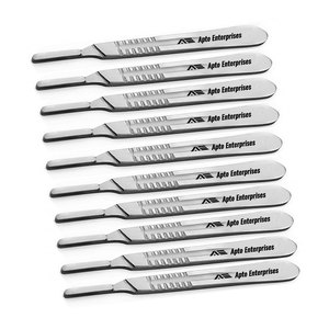 Juego de 10 mangos de bisturí quirúrgico premium, compatibles con cuchillas, hoja desmontable, bisturí extraíble, acero inoxidable de alta calidad - Product Image 3