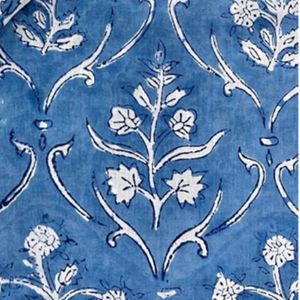 ผ้าฝ้ายทอมือพิมพ์ลายบล็อกอินเดีย เป็นมิตรกับสิ่งแวดล้อม ยั่งยืน ทนทาน ระบายอากาศได้ดี เหมาะสำหรับทำผ้าม่าน สไตล์โบโฮ โมเดิร์น นุ่มสบาย - Product Image 3