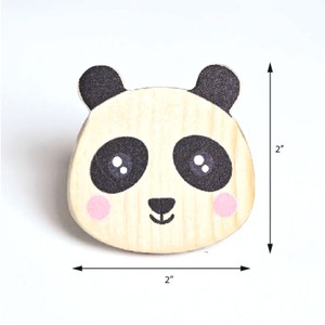 Handmade Pine Wood Cabinet Panda Natural Wood Kids Drawer <b>Knobs</b> <b>Dresser</b> Door Handles Cupboard Pulls Kitchen Cabinet <b>Knobs</b> - Product Image 2