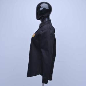 Polo de rugby bleu de qualité supérieure avec logo personnalisé, fabrication sur mesure, boutons sur le devant et broderie, chemise pour femme - Product Image 4