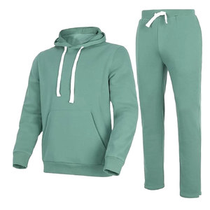 Conjunto Deportivo de Dos Piezas para Hombre, con Capucha, Diseño Sólido, 100% Algodón, Estilo Moderno para Deporte, Casual y Viajes - Product Image 1