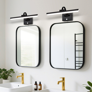 Lampes LED réglables pour tableaux muraux, commande tactile, lampe miroir noire, design moderne pour salle de bain, corps en métal, applique murale - Product Image 4