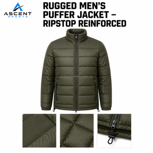 <b>Men</b> Premium Lightweight Puffer <b>Jacket</b> Quilted Insulated Winter Outdoor Casual <b>Warm</b> Zip Front Coat OEM Wholesale - Product Image 6