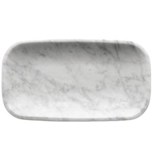 Plateau rectangulaire en marbre gris Plateau de rangement de salle de bain de qualité supérieure pour bureau, chambre à coucher et décoration intérieure élégante - Product Image 1