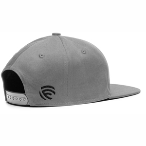 Custom Premium 6-Panel Grey <b>Flat</b> Brim Snapback Cap – Structured Grey Streetwear <b>Hat</b> for Custom Logos Wholesale OEM - Product Image 4