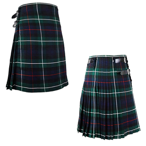 Best Selling Scottish Festival Men's Plaid Kilt Color Contrast Pleated Skirt Made Of <b>Wool</b> For Scottish Traditional Wedding Wear - Product Image 5