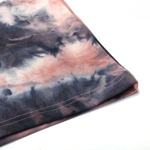 Camiseta de Manga Corta con Estampado Tie-Dye para Hombre, Cuello Redondo, Corte Regular, Tejido de Punto, Estilo Casual - Product Image 5