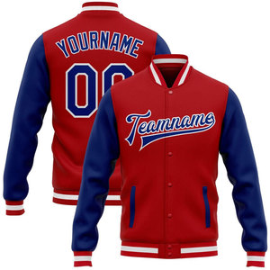 Veste de baseball pour homme, légère, mélange de polyester et de coton, doublure isolante, poignets côtelés, poches zippées, streetwear décontracté, OEM - Product Image 2
