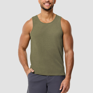 OEM Custom Print Eco-Friendly Breathable Quick Dry Polyester/Cotton Gym Tank <b>Top</b> Men Sleeveless Training Shirt Fitness - Product Image 5