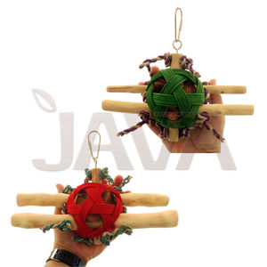 Juguetes Ecológicos para Pájaros de Madera de Café y Ratán 'Universo Paralelo' - Product Image 3