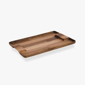 Assiette ronde simple en noyer noir, plateau de service en bois massif pour la maison, idéal pour le pain, les desserts, les graines de melon, les fruits secs - pour les fêtes - Product Image 6