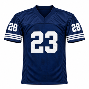 Camiseta de Fútbol Personalizada con Cuello en V, Estilo Número Rojo y Blanco, Sublimación, Unisex, para Fanáticos, Número Personalizado, Día del Partido, Jersey Deportivo - Product Image 2