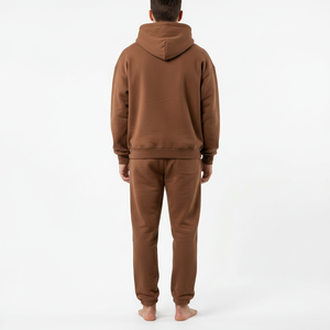 Fabricant de survêtements en coton surdimensionnés personnalisés, à marque privée, style streetwear, avec sweat à capuche et pantalon de jogging - Product Image 4