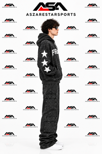 Sudadera con Capucha Oversize para Hombre, Estilo Streetwear, con Lavado Ácido, Estampado Gráfico y Bolsillo Personalizado, Venta al Por Mayor - Product Image 4