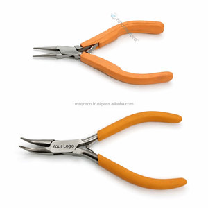 2PCS Jewelry <b>Pliers</b> <b>Set</b> Round Nose & Bent Chain Nose <b>Pliers</b> Stainless Steel Wire Looping Bending Jewelry Making Tool Kit - Product Image 1