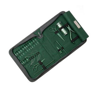 Kit d'outils professionnels pour extensions capillaires : ciseaux, pinces, clips, perles, outils d'installation et de retrait en acier inoxydable - Product Image 1