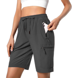 Gym Fitness Boxing custom Plus Size Women's Regular Fit Shorts with Spandex and Polyester Cargo Shorts for Women Cotton Casual - Product Image 6