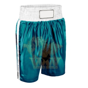 Pantalones cortos de boxeo para hombre y mujer, ropa sencilla de artes marciales, elástica, personalizada, MMA - Product Image 4