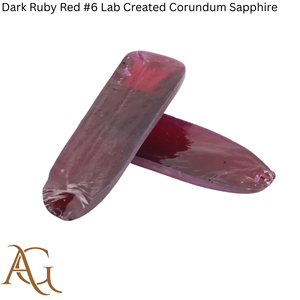 Rojo rubí oscuro # 6 bolas de zafiro de corindón cultivado en laboratorio, sintético, de fusión por llama, gema simulada para corte lapidario - Product Image 2