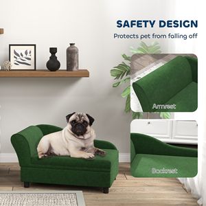Divano Letto Verde per Animali Domestici con Vano Contenitore per Gatti e Cani di Piccola Taglia - Cucce e Mobili per Animali - Product Image 5