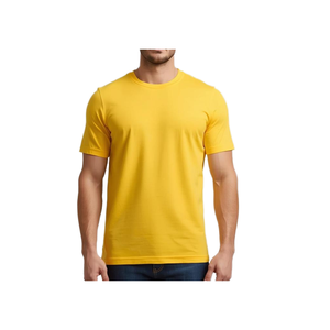 T-shirt pour homme, uni, manches courtes, coupe classique, extensible dans les deux sens, coton 100%, 250 g/m², production OEM/ODM - Product Image 2