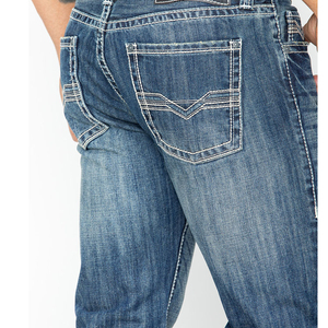 Jeans pour hommes personnalisés, de haute qualité, confortables, style streetwear, design logo, coupe bootcut, surdimensionnés, effet délavé à l'acide - Product Image 5