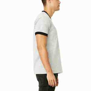 Camiseta sublimada personalizada OEM ODM para hombre, de alta calidad, 100% algodón, color negro y blanco, cuello redondo, corte ajustado. - Product Image 5