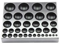Bloc de repiquage en fer à 36 cavités, moule rond pour la fabrication de bijoux, outils de bricolage SUNTOOLS/STIPL - Product Image 2