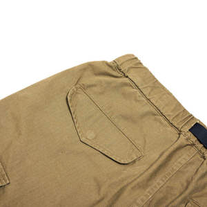 Shorts d'été décontractés pour hommes, kaki, 100% coton toile, style urbain, respirant, design cargo, tendance plage - Product Image 6