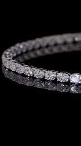 ELVORA GEMS Pulsera de tenis con diamantes cultivados en laboratorio, corte ovalado, estilo East West, para mujer |   Pulsera de Lujo Chapada en Oro, Aleación de Zinc, Certificada por IGI, Moderna - Product Image 3