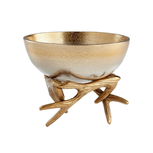 Bol à chocolat en métal vintage de luxe, centre de table décoratif et bol de service pour la maison - Product Image 1