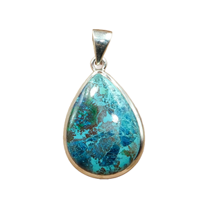Grand collier pendentif en pierre précieuse azurite bleue |   Argent sterling 925 |   Bijoux uniques en azurite |   Cadeau de Noël pour femme ou petite amie - Product Image 1
