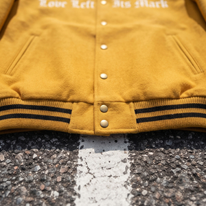 Veste de baseball en laine brodée à col rond et boutonnée pour homme, 100 % laine, idéale pour l'hiver - Product Image 2